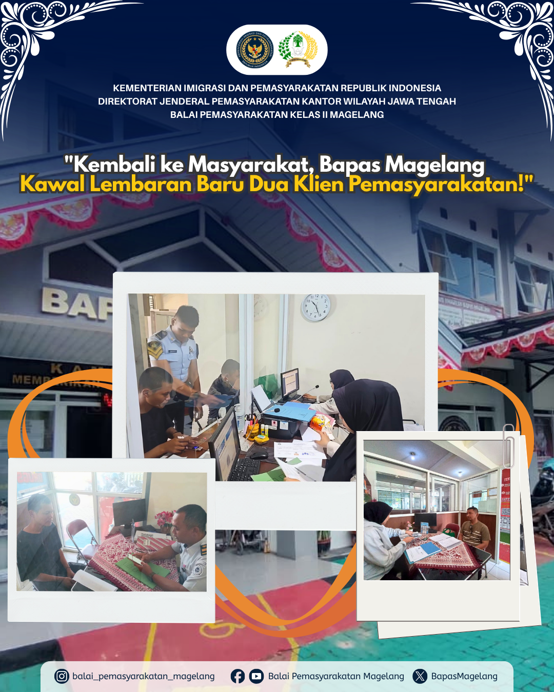 "Kembali ke Masyarakat, Bapas Magelang Kawal Lembaran Baru Dua Klien Pemasyarakatan!"